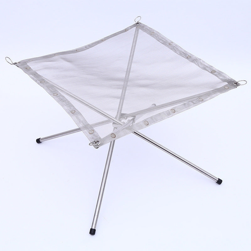 Folding Campfire Rack Outdoor Camping Incinerator Barbecue
