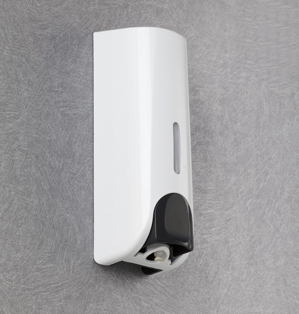 Plastic Wall Mount Soap Dispenser Black Bathroom Shower Shampoo Liquid Dispenser Set Hotel Mall Kitchen Soap Bottle 350ml