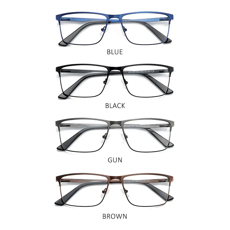 ZENOTTIC 2023 Men Titanium Alloy Optical Glasses Frame Fashion Male Square Eyewear Ultralight Metal Non-Prescription Eyeglasses