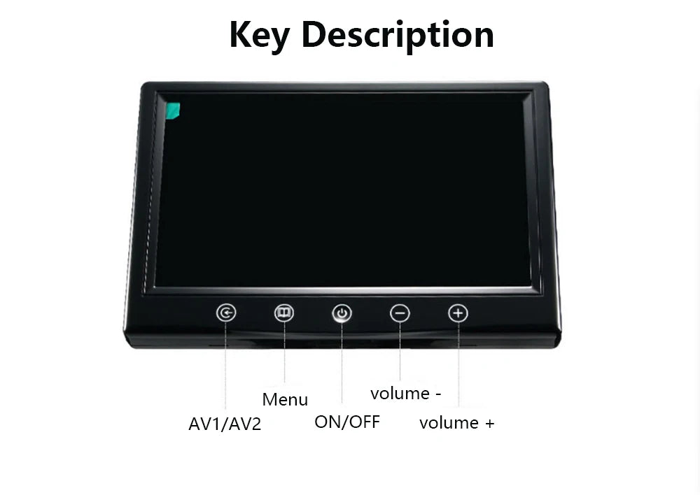 10.1 inch Car Display AV Car Monitor Portable Display support PAL / NTSC Video Input 16:9 Car TV