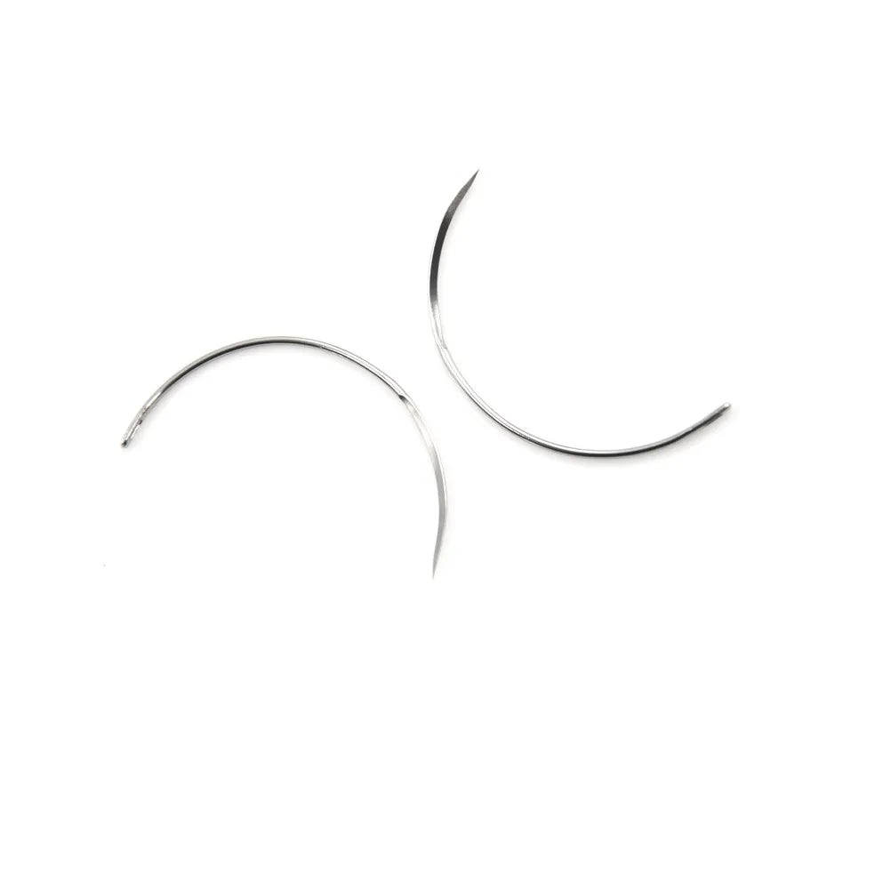 10Pcs Durable Metal 1/2 8*28 Corner Medical Needle Suture Surgical Tool Double Eyelid Veterinary Equipment Livestock Tools