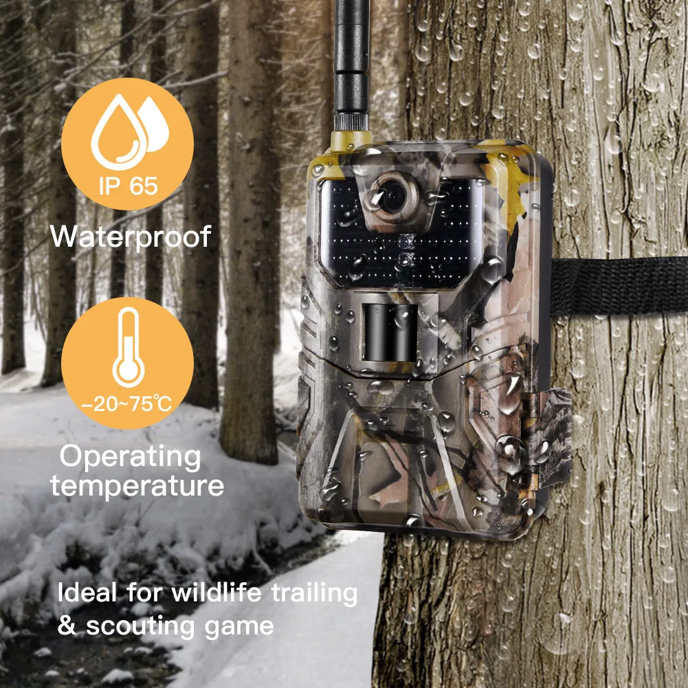 2G MMS SMTP Trail Camera Email Wildlife Hunting Cameras Cellular Wireless 20MP 1080P Night Vision Photo Trap HC900M
