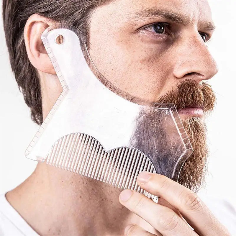 Men Beard Shaping Tool Styling Stencil Guide Template Comb Men's Beards Combs Beauty Tool for Hair Beard Trim Templates