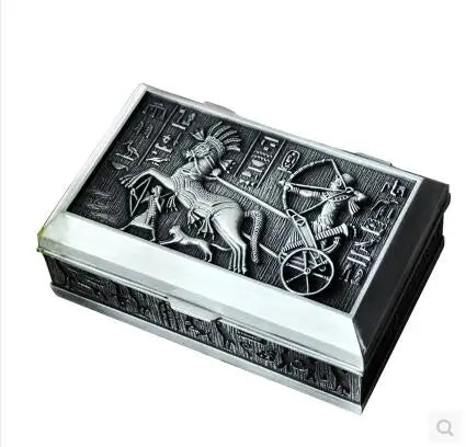 Egyptian Style Sall Size Alloy Metal Jewelry Storage Box Earring Storage Container Tin Box For Girl's Gift Z037
