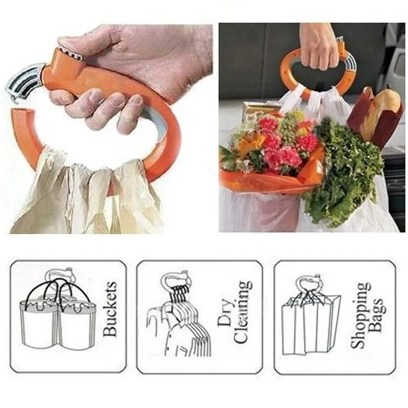 D Shaped Bag Grip Grocery Bag Holder Handle Bag Carry Handle Handy Labor-saving Bag Gadget