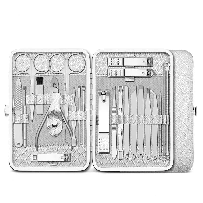 Qmake 23P Manicure Sets complete nail stretching kit manicura accesorios nail clipper Pedicure Tools All nail products manucure