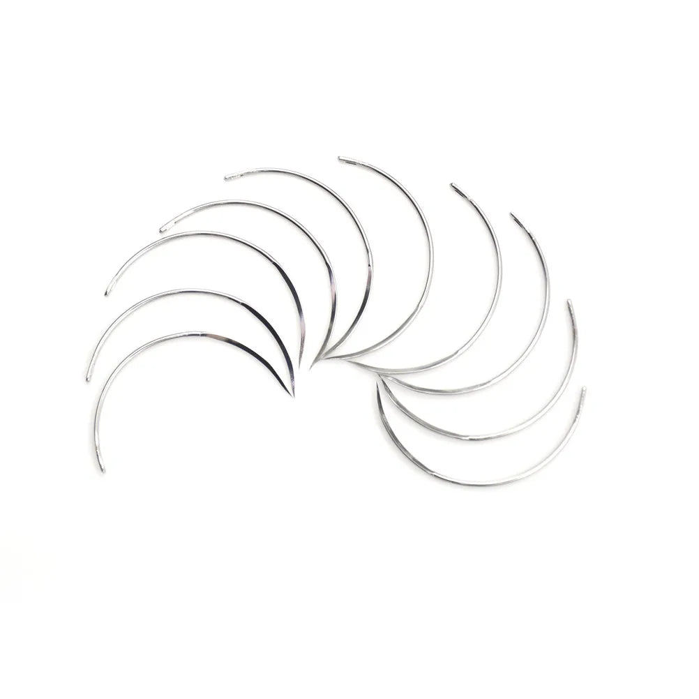 10Pcs Durable Metal 1/2 8*28 Corner Medical Needle Suture Surgical Tool Double Eyelid Veterinary Equipment Livestock Tools