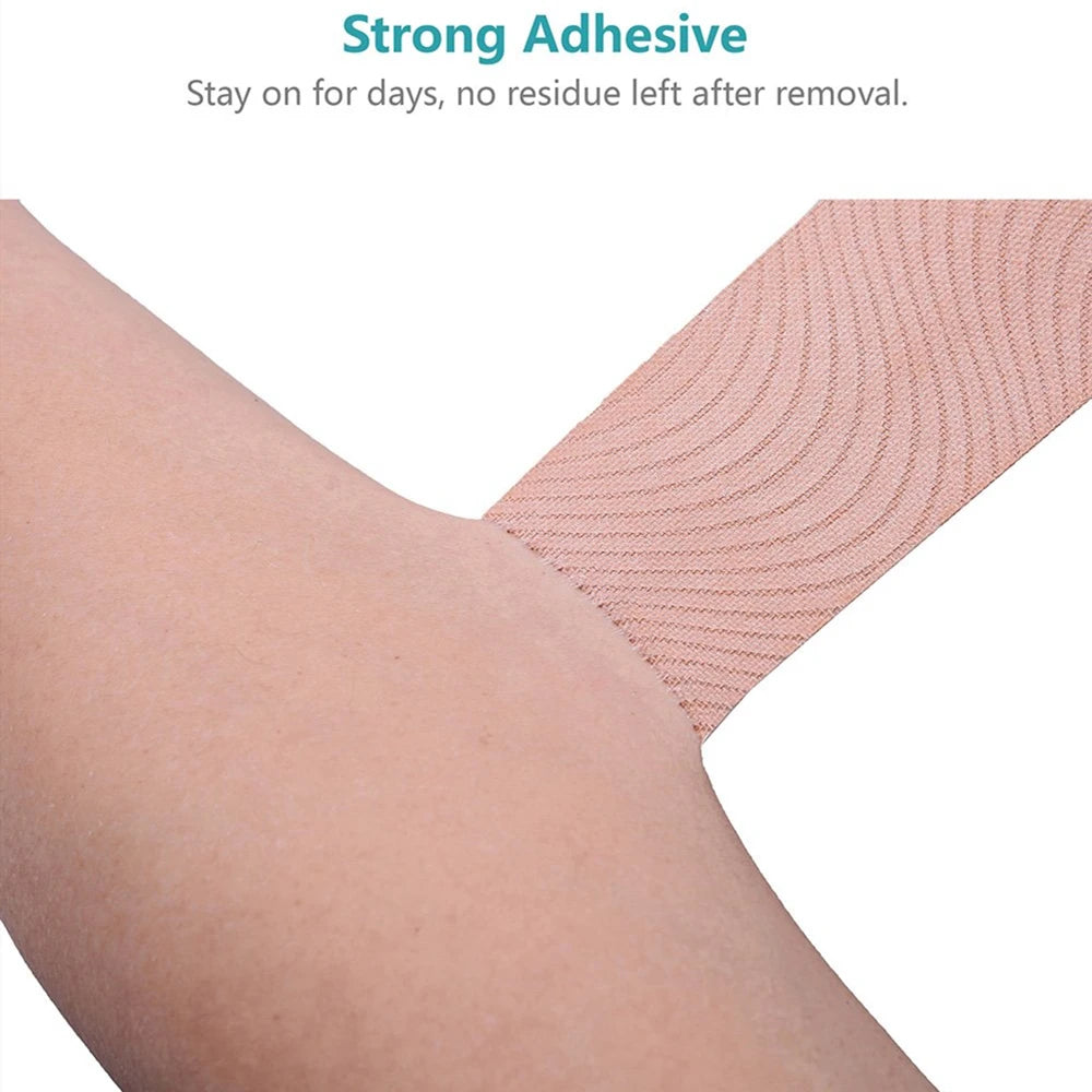 5M Breathable Cotton Kinesiology Tape Sports Elastic Roll Adhesive Muscle Bandage Knee Elbow Protector Injury Pain Care Tape