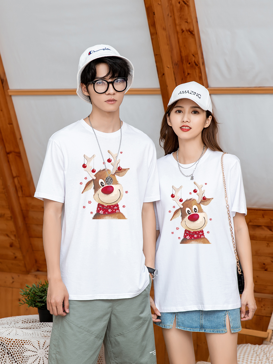Christmas Theme New Year Party Short Sleeve T-shirt