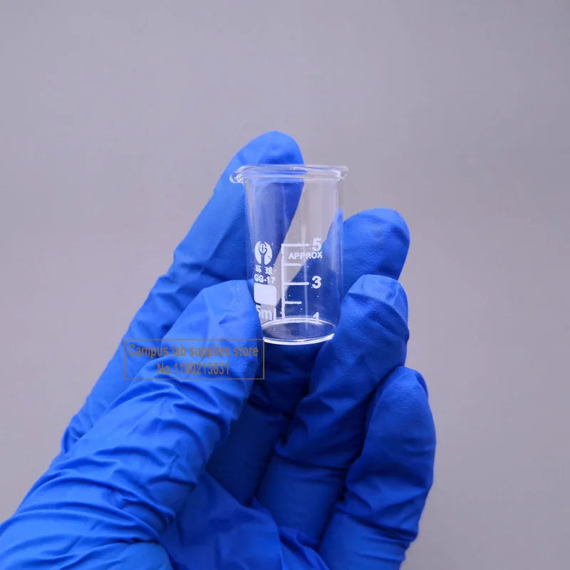 1Set (5/10/25/50/100ml) Borosilicate Glass Beaker Clear Measuring Cup Medical Supplies and Equipment