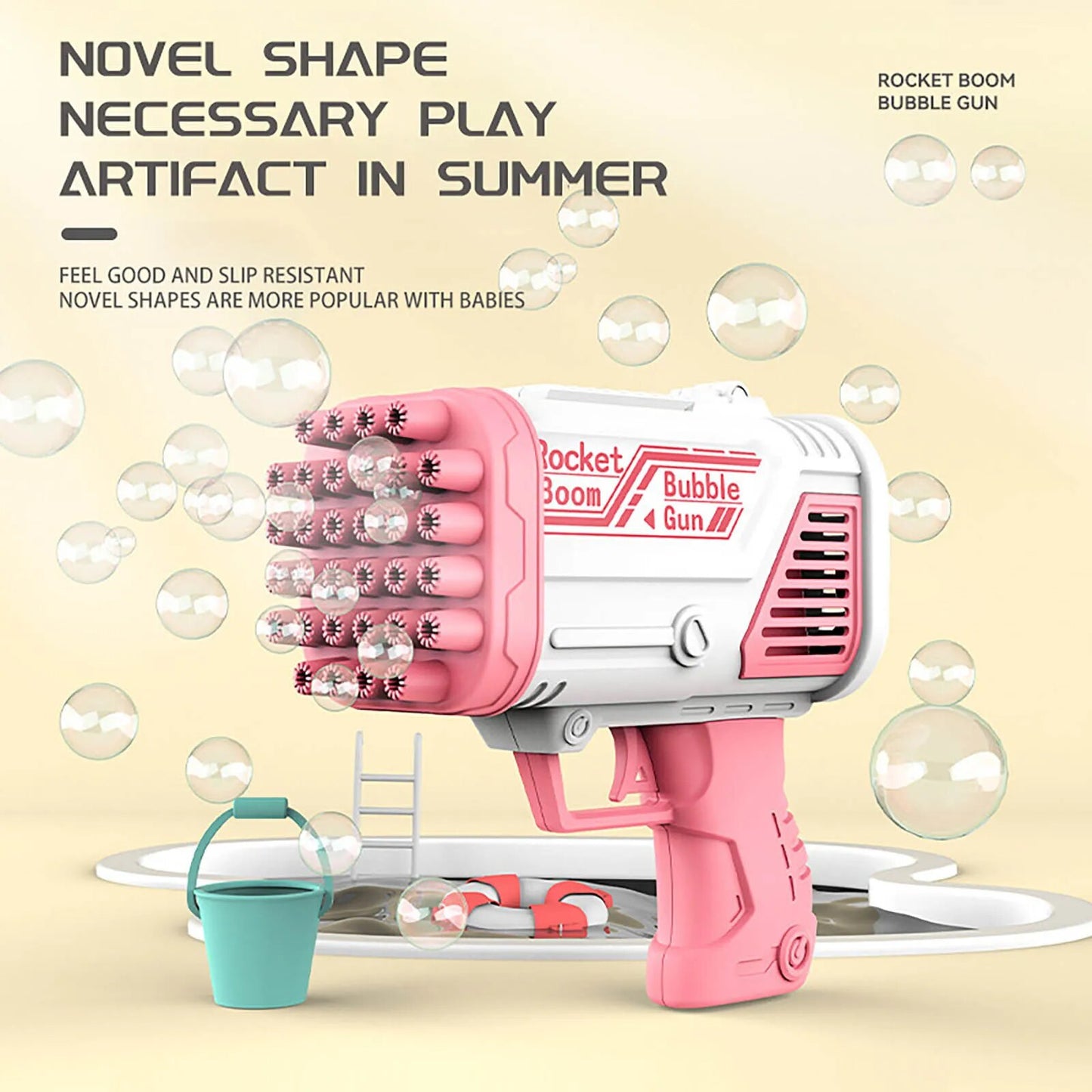 32-Hole Electric Bubble Gun Automatic Gatling Bazooka Bubble Maker Machine Children Gift Summer Outdoor Soap Bubbles Blower Toy
