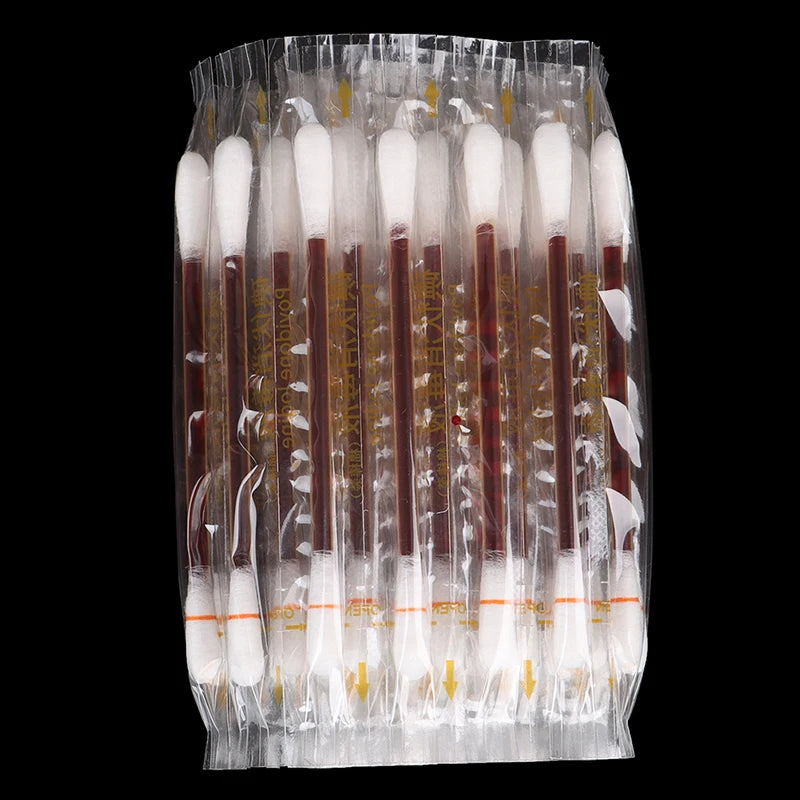 30pcs Disposable Emergency Cotton Stick Iodine Swab Home Outdoor First Aid Kit Double Head Medical Cleaning Supplies