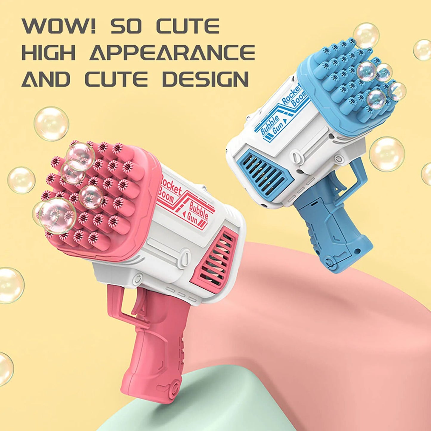 32-Hole Electric Bubble Gun Automatic Gatling Bazooka Bubble Maker Machine Children Gift Summer Outdoor Soap Bubbles Blower Toy