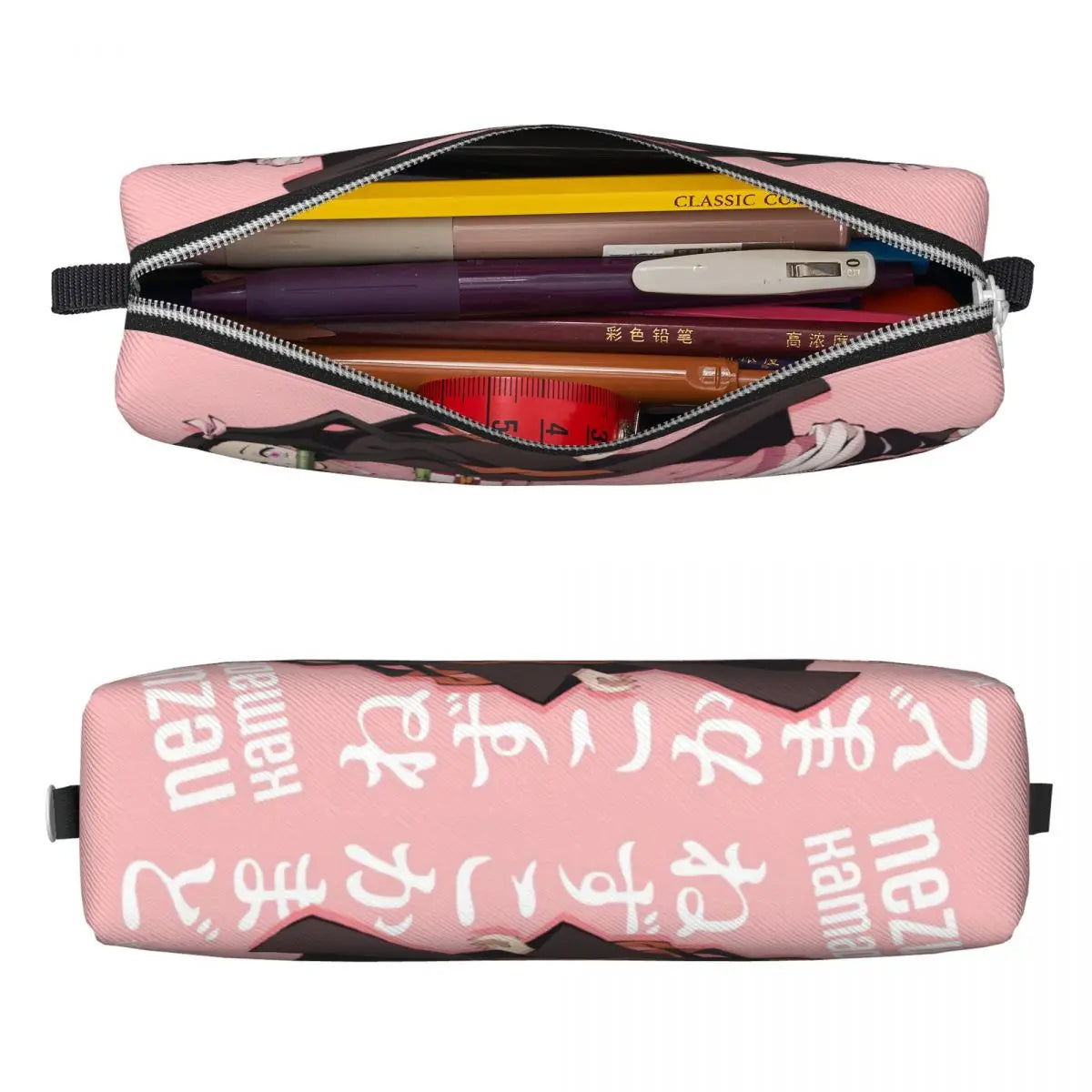 Kamado Nezuko Demon Slayer Pencil Case Anime Pencilcases Pen Holder for Student Big Capacity Bag School Supplies Gift Stationery