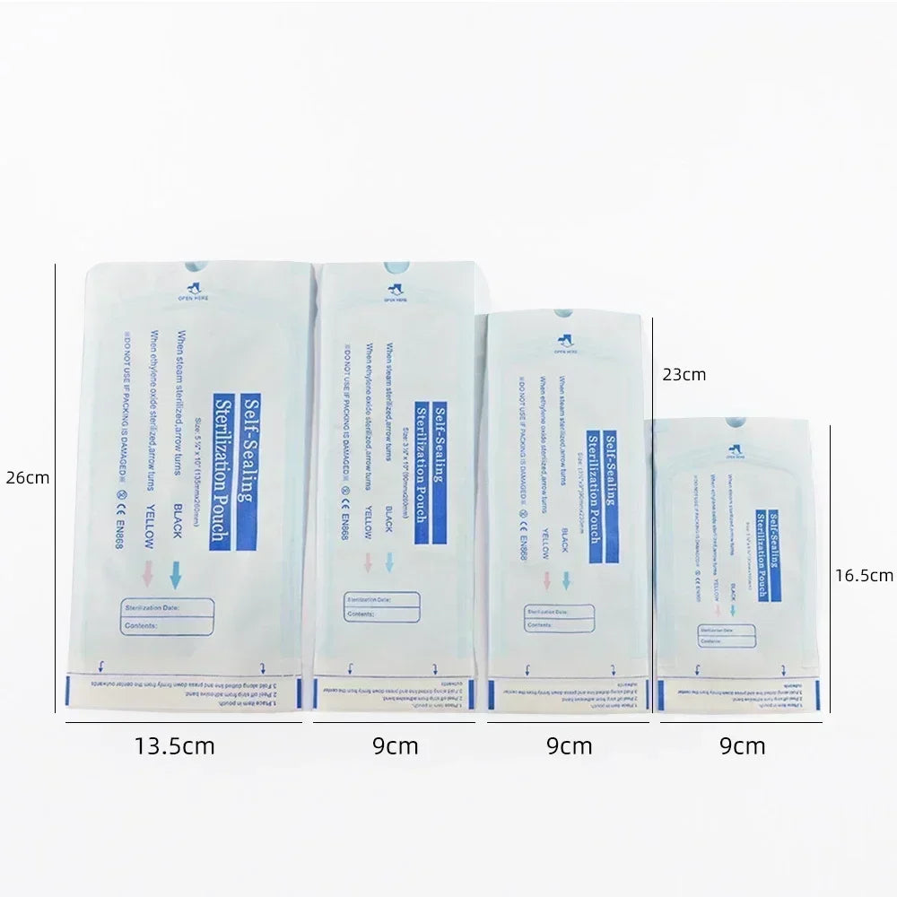20/50pcs/bag Self-sealing Sterilization Pouches Bags 4 Sizes Medical-grade Bag Disposable Nail Art Tattoo Accessories Supplies