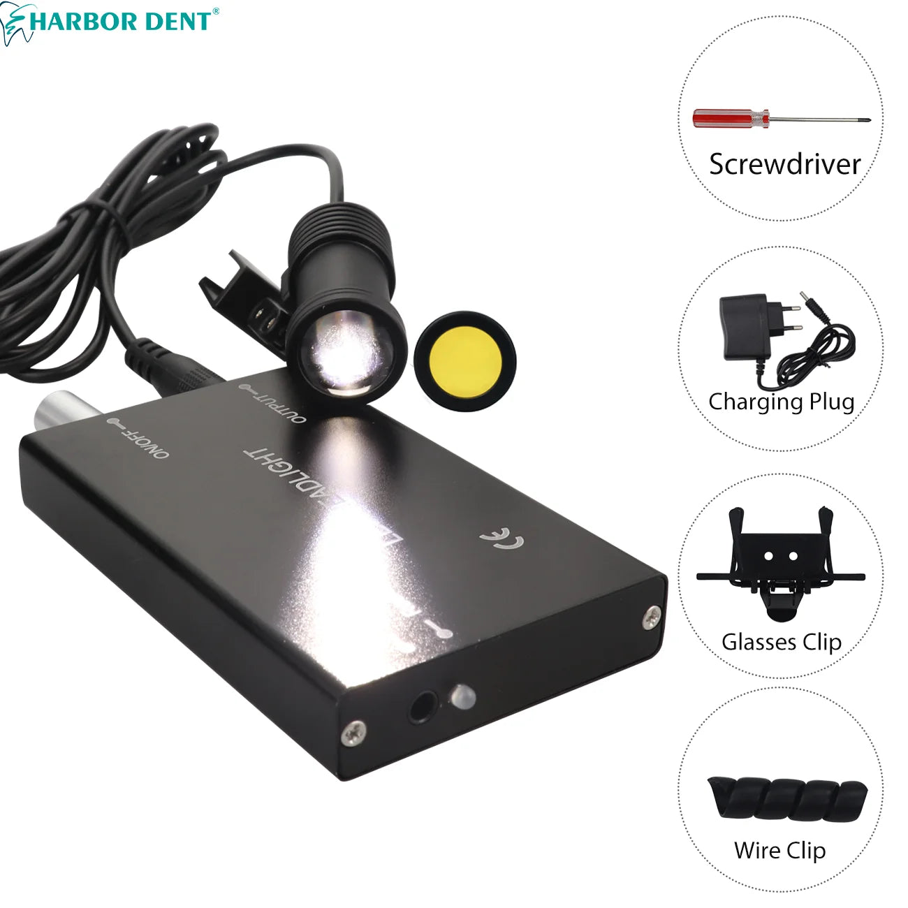 Dental Headlight Headlamp 5W Yellow Filter For Loupes Lab Medical Magnifier Magnification Binocular Equipment Tools
