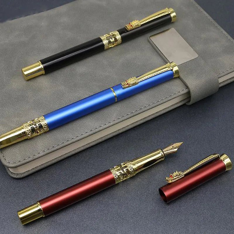 Luxury 707 Metal Fountain Pen Blue hollow out Sculpture Business Stationery Office Supplies Calligraphy Ink Pens New