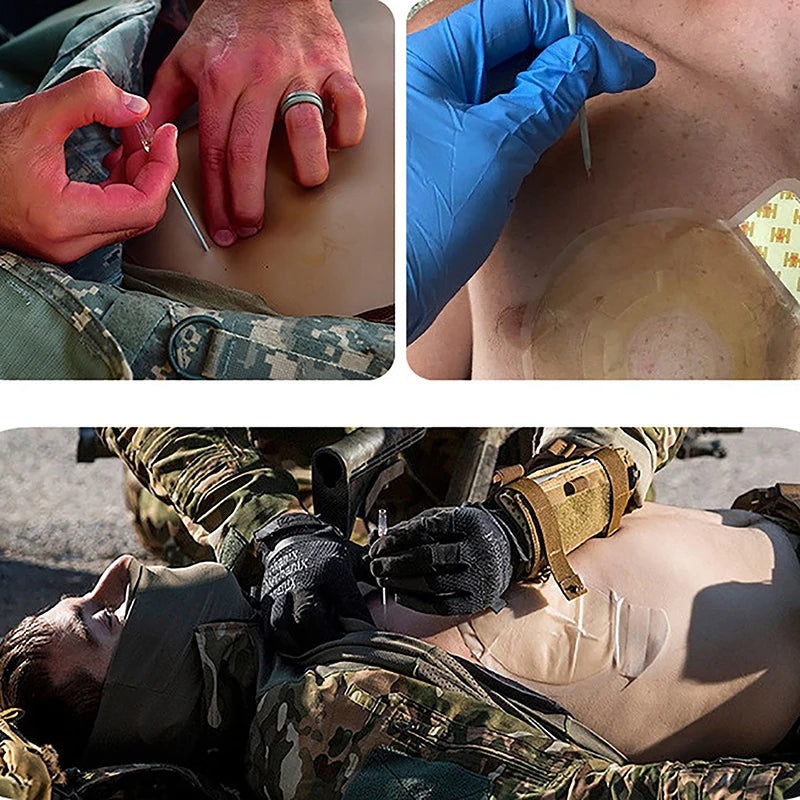 Emergency Equipment First Aid Kit Tension Pneumothorax Thoracic Needle Medical Chest Decompression Needle