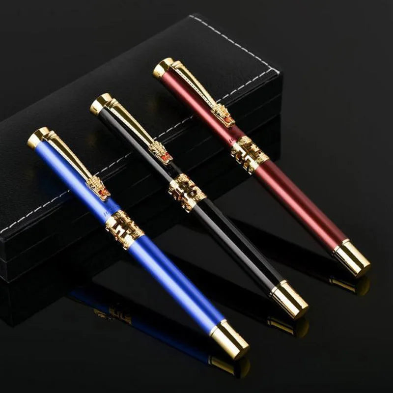 Luxury 707 Metal Fountain Pen Blue hollow out Sculpture Business Stationery Office Supplies Calligraphy Ink Pens New