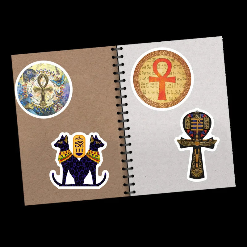 10/30/50pcs Egyptian Pharaoh Stickers Waterproof Skateboard Motorcycle Guitar Luggage Laptop Bicycle Sticker Kids Toys