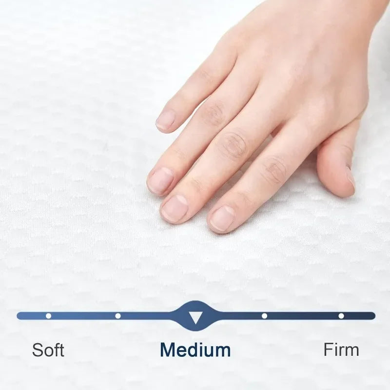 Molblly Folding Mattress, 6 inch Tri-Folding Memory Form Portable Trifold Mattress Topper with Washable Cover