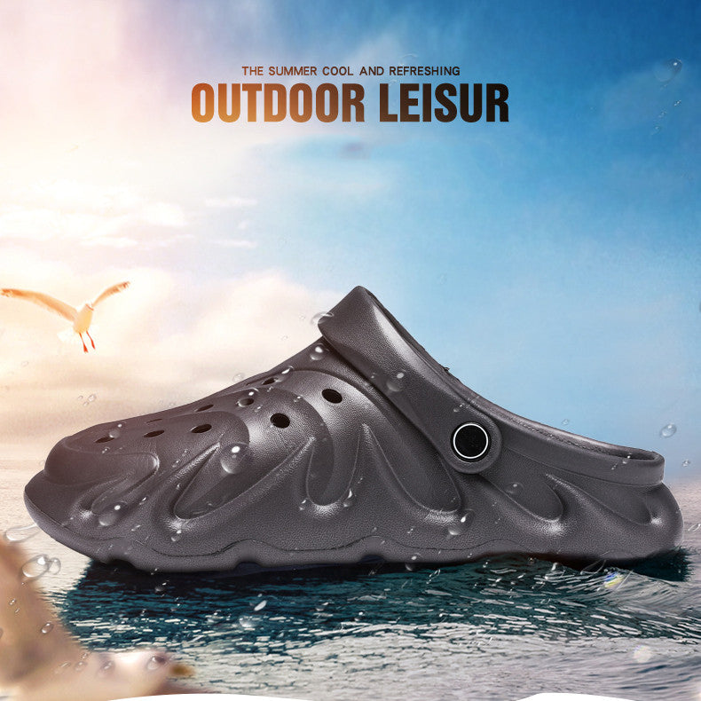 Non-slip Deodorant Beach Sandals Half Slippers And A Foot Outside In Summer Slippers