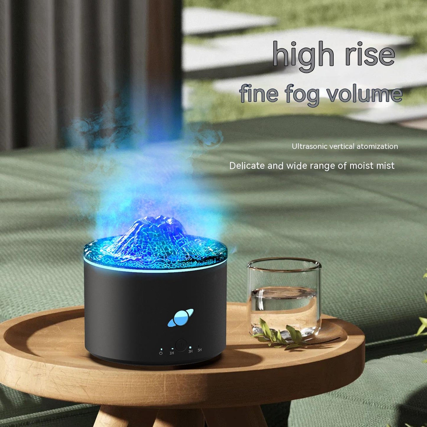 Volcanic Atmosphere Aroma Diffuser Colorful Flame Simulation