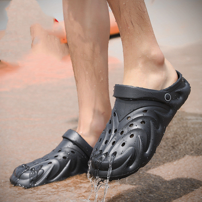 Non-slip Deodorant Beach Sandals Half Slippers And A Foot Outside In Summer Slippers