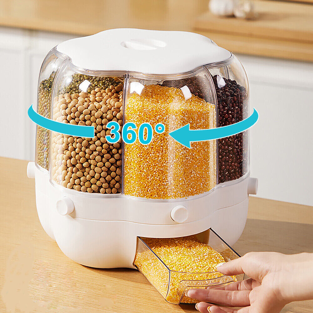Kitchen Dry Food Sealed Storage Container Grain Box Cereal Dispenser Rice Tank UK
