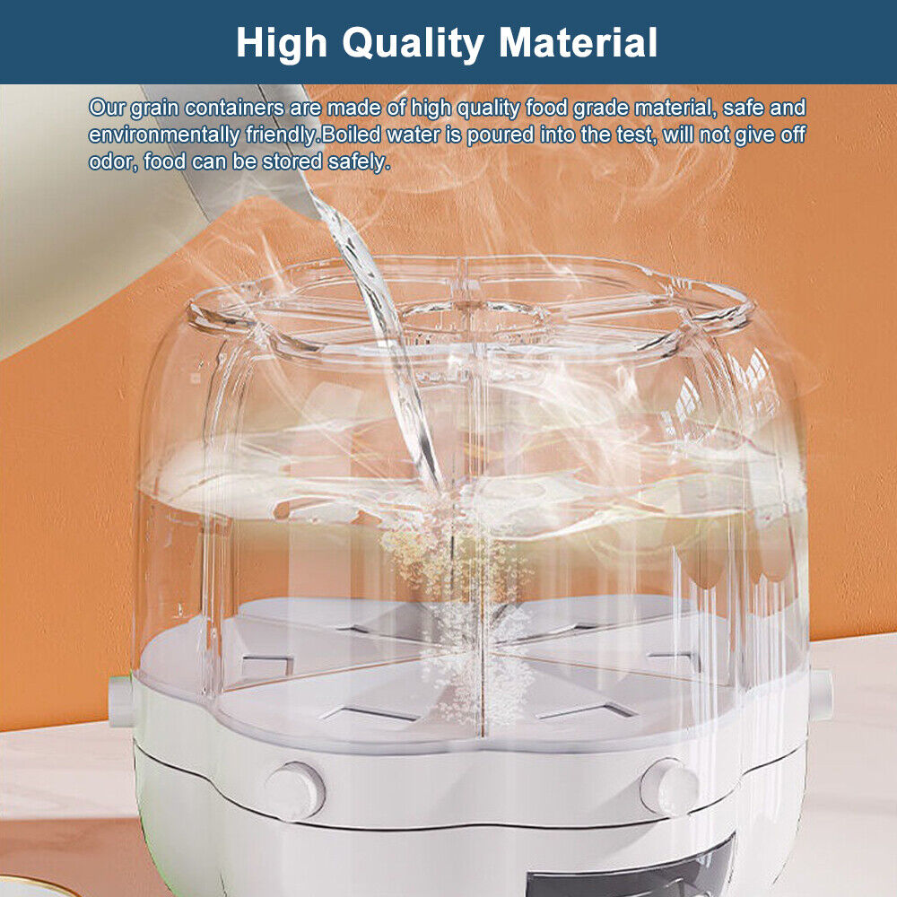 Kitchen Dry Food Sealed Storage Container Grain Box Cereal Dispenser Rice Tank UK