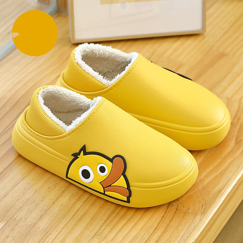 Cartoon Cute Bear Wearing Household Cotton Shoes Indoor And Outdoor