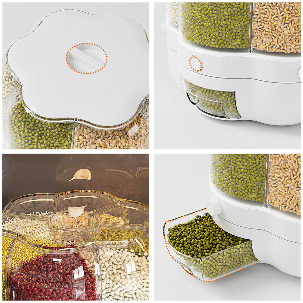 Kitchen Dry Food Sealed Storage Container Grain Box Cereal Dispenser Rice Tank UK