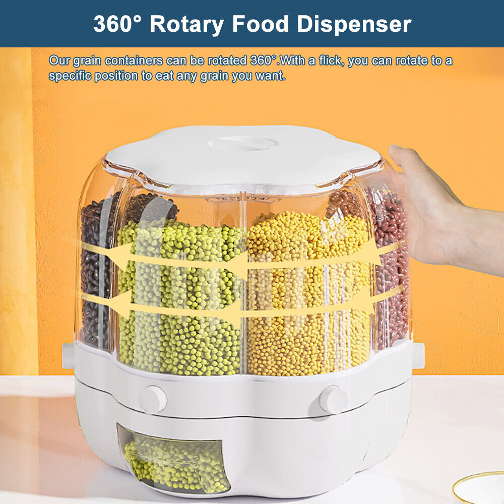 Kitchen Dry Food Sealed Storage Container Grain Box Cereal Dispenser Rice Tank UK