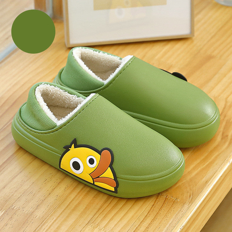 Cartoon Cute Bear Wearing Household Cotton Shoes Indoor And Outdoor
