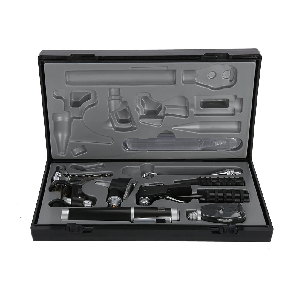 Medical Diagnosis Otoscope Set Ear Care Speculum Magnifying Lens Clinical LED Lamp Oral Nose Laryngoscope Examination Equipment