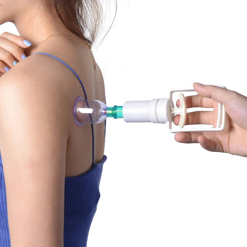 Effective Health Care 12 Cupping Cups Medical Vacuum Cans Suction Therapy Device Back Body Massage anti-cellulite massager Set