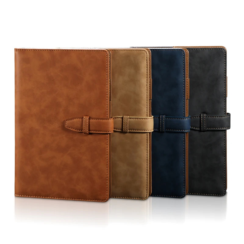 Creative Office PU Leather Notebook A5 B5 Daily Planner Agenda 2024 Hardcover Notebook Business Diary Notepad Note Book cover