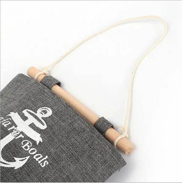 4Styles Wall Sundry Navy Fabric Cotton Pocket Hanging Holder Storage Bag Rack makeup Cosmetic organizer storage basket box AU232