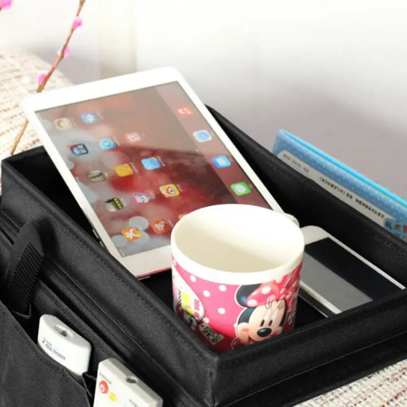 Sofa Chair Arm Rest 6 Pocket Organiser Couch Remote Control Storage Tray Holder