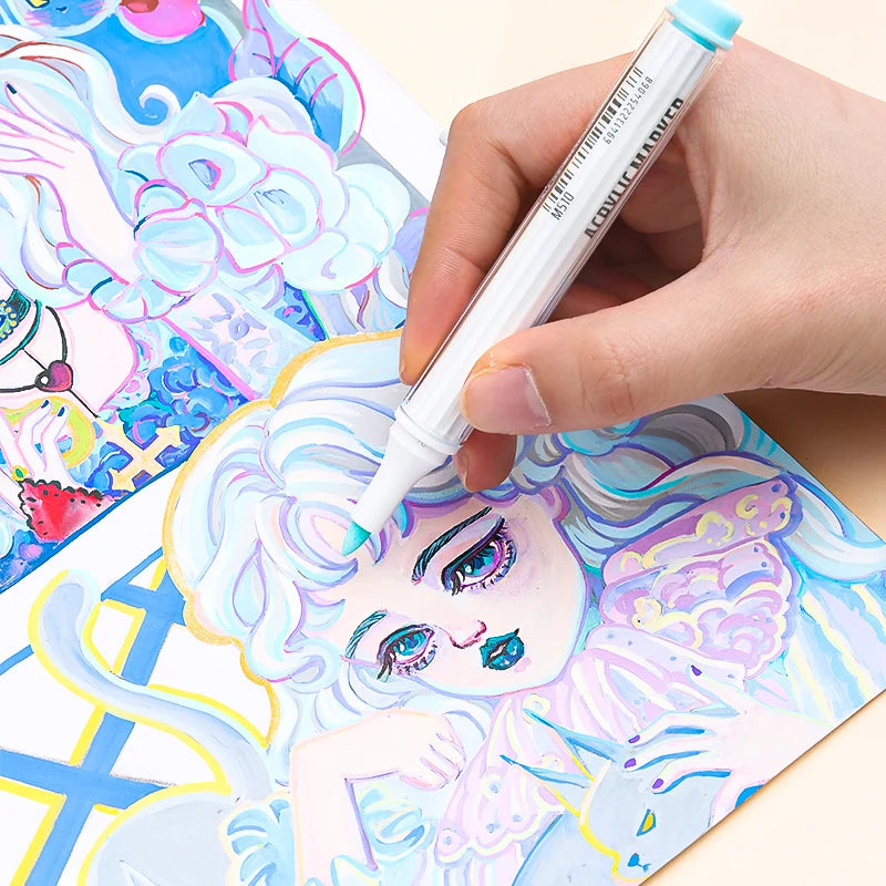 Aesthetic stationery school accessories office supplies acrylic marker drawing graffit art supplies Color markers Highlighters