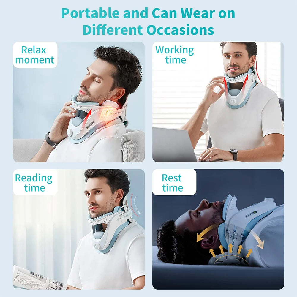 Neck Traction Device, Medical Neck Stretcher, Posture Corrector, Inflatable Cervical Collar, Relieve Neck and Shoulder Pain
