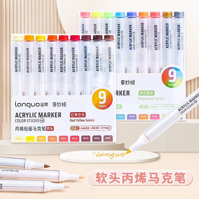 Aesthetic stationery school accessories office supplies acrylic marker drawing graffit art supplies Color markers Highlighters
