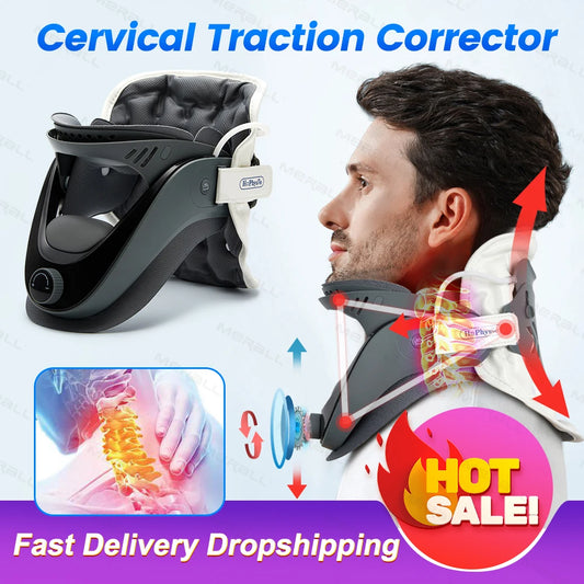 Neck Traction Device, Medical Neck Stretcher, Posture Corrector, Inflatable Cervical Collar, Relieve Neck and Shoulder Pain
