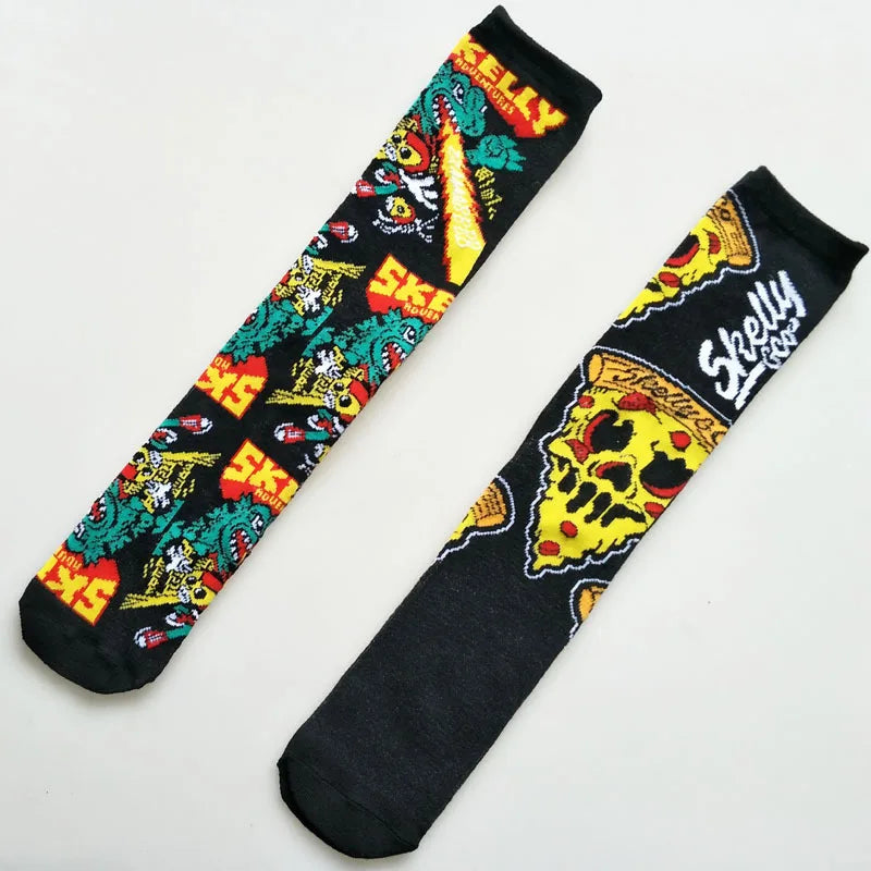 Socks men cartoon Skelly Selest sock men's anime Knee-High Warm Stitching pattern Antiskid Invisible Casual are winter Cotton