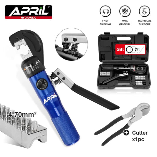 Hydraulic Crimping Tool APR-70 Cable Lug Crimper Plier 4-70mm2 Compression Tool Pressure 5-6T Press Copper Aluminum Terminal