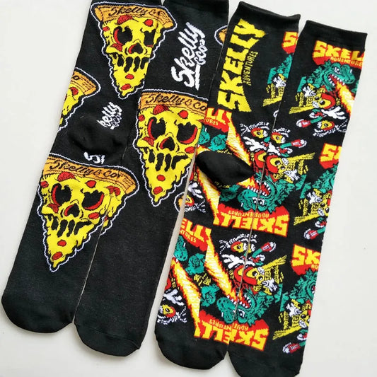 Socks men cartoon Skelly Selest sock men's anime Knee-High Warm Stitching pattern Antiskid Invisible Casual are winter Cotton