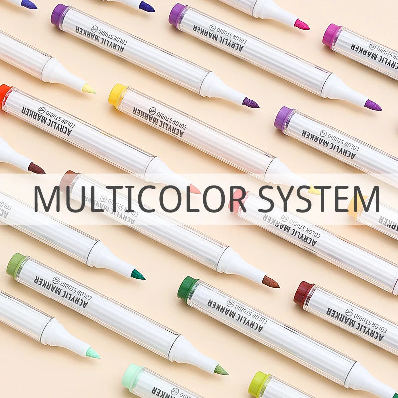 Aesthetic stationery school accessories office supplies acrylic marker drawing graffit art supplies Color markers Highlighters