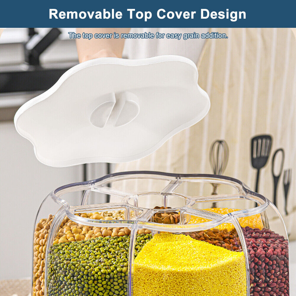Kitchen Dry Food Sealed Storage Container Grain Box Cereal Dispenser Rice Tank UK