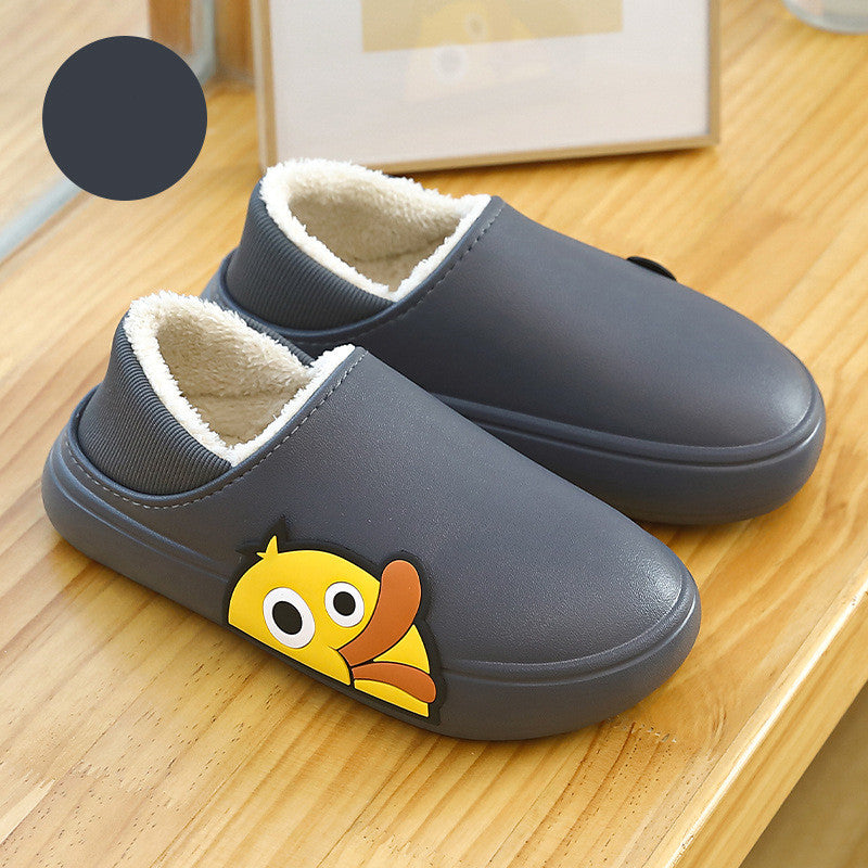 Cartoon Cute Bear Wearing Household Cotton Shoes Indoor And Outdoor