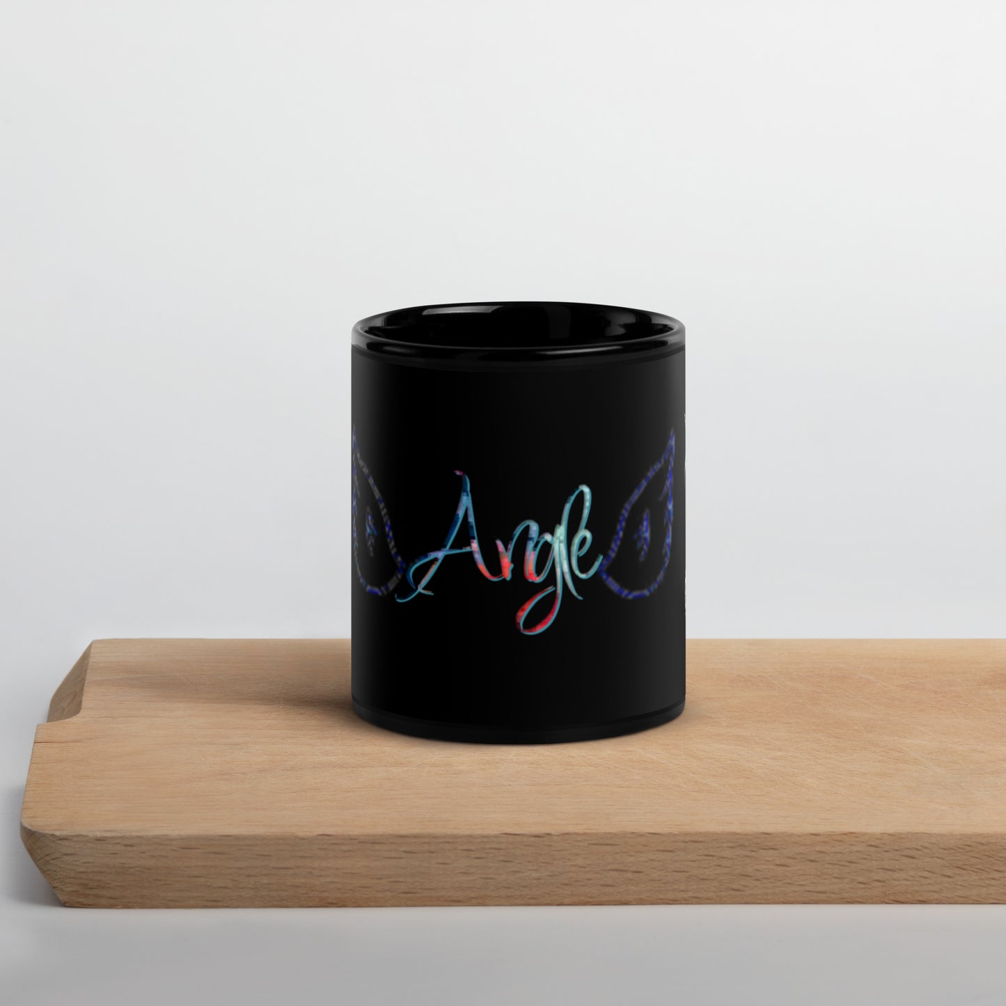 Angle Black Glossy Mug